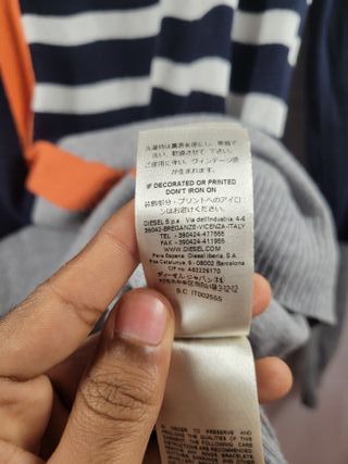 Jersey Diesel rayas azul marino talla L