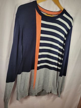 Jersey Diesel rayas azul marino talla L