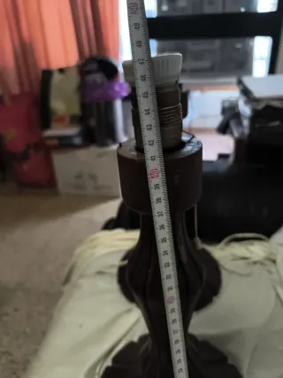 2 Lamparas Madera Mesa 47cm. C/27