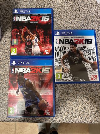 Lote 3 Juegos PS4 NBA 2K15, 2K16, 2K19