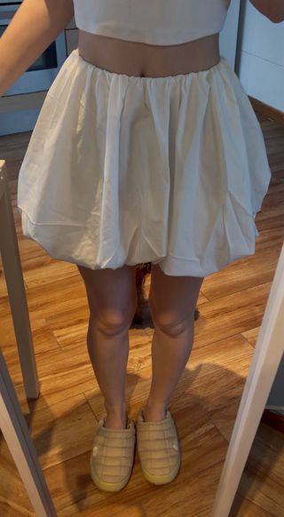 Falda globo SHEIN blanca Talla XS