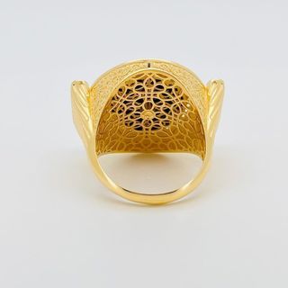 SELLO REDONDO MEDUSA Y ONIX 18K