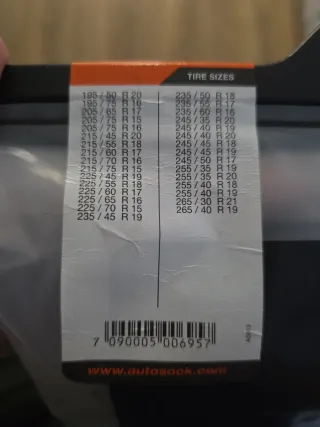 Cadenas de nieve AutoSock 695 nuevas a estrenar