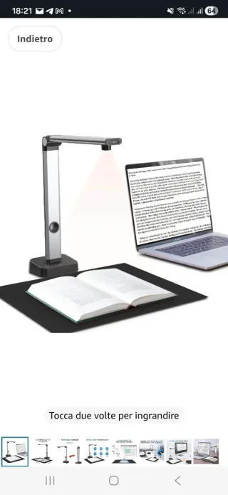 Scanner per Documenti Portatile HD libri a4 a3