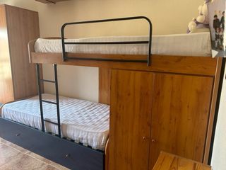 Literas y Armario Madera y Metal