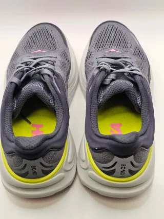 Zapatillas Hoka Bondi 9 Unisex Gris/Rosa