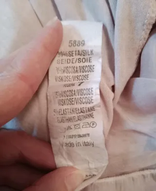 Blusa seda mujer encaje y bordados talla única