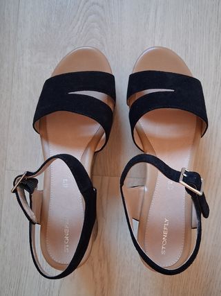 Sandalias Stonefly Piel Negras Talla 40