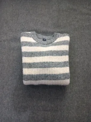 Jersey rayas gris y blanco Talla 12