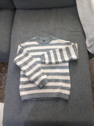 Jersey rayas gris y blanco Talla 12