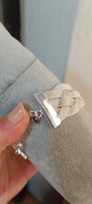 Pulsera Plata Trenzada Malla
