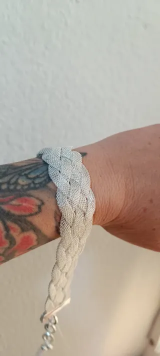 Pulsera Plata Trenzada Malla