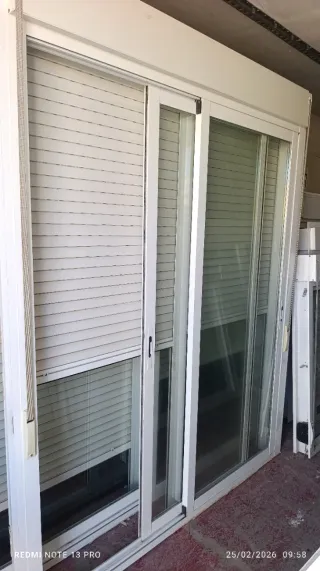 Ventana balconera aluminio corredera