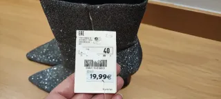 Botines plateados NUEVOS