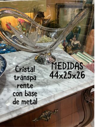 Centro de mesa/frutero cristal tallado