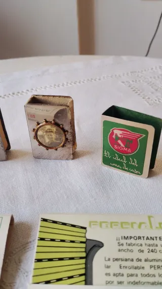 Fundas metálicas para cerillas antiguas 1913