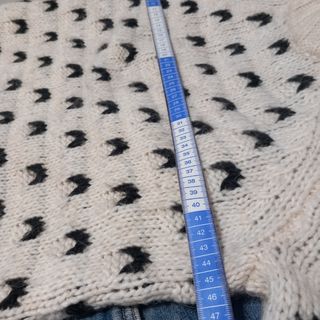 Jersey de lana beige y negro Talla S