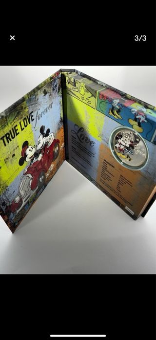 Moneda Disney Mickey Minnie 1oz Plata 2017