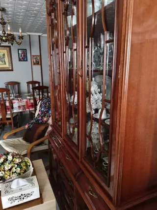 Vitrina de madera y cristal