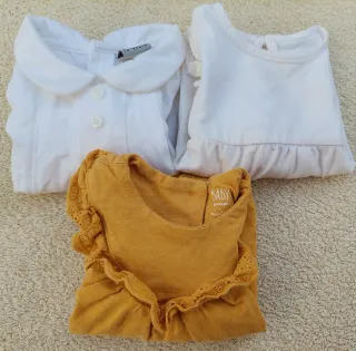 Lote 3 blusas bebé 6-9 meses
