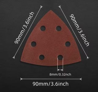 60 pz. dischi abrasivi triangolari, carta vetrata