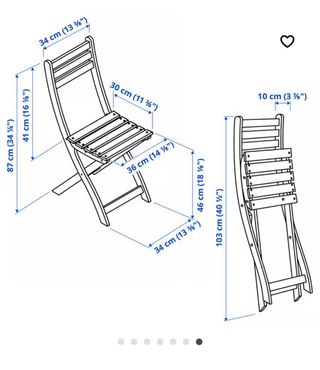 Mesa y 2 Sillas Plegables Madera Ikea