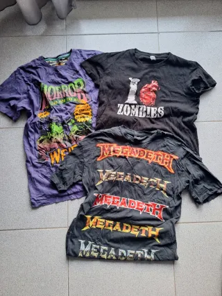 Pack 6 Camisetas-Iron Maiden, Avenged, body AC/DC.