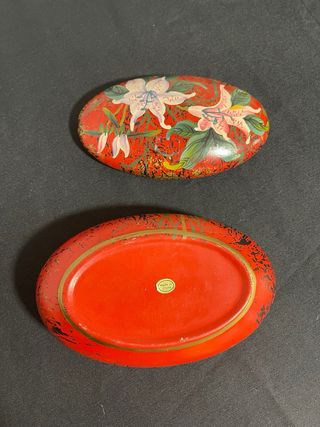 Caja joyero cerámica pintada a mano