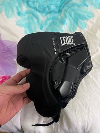 Casco Boxeo Leone Talla M Negro