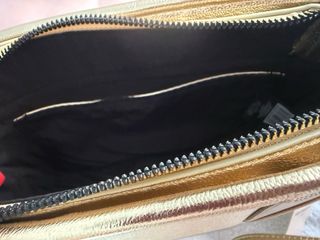 Bolso Lola Casademunt Dorado Nuevo con etiquetas