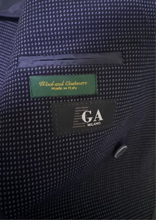 EA Blazer Lana e Cashmere Blu Taglia M