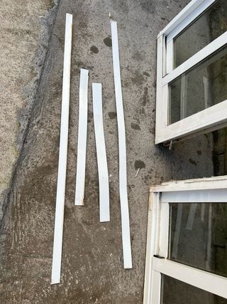 Ventanas correderas aluminio blanco (2 unidades)