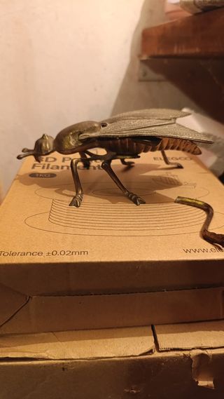 Cenicero Mosca Bronce Vintage
