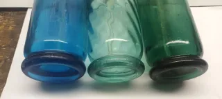 Lote 3  Sifones de colores, no pintados