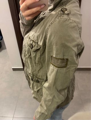 Chaqueta militar verde talla S