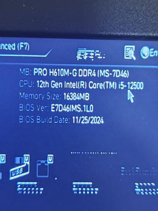 Combo i5-12500 + MSI H610M DDR4 + Cooler