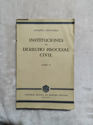 Antiguo libro de Instituciones de Derecho Procesal