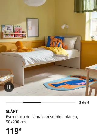 Cama Ikea SLÄKT 90x200 cm