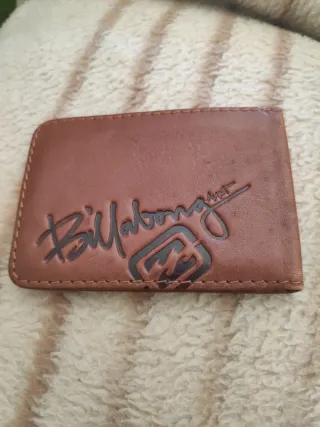 Tarjetero Plegable Cuero Billabong Marrón
