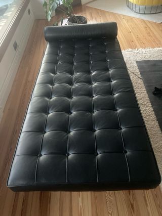 Daybed de piel negro