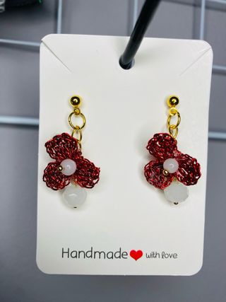 Pendientes roma rojo