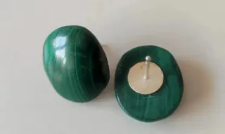 Pendientes Plata Ley Bola Verde, Roja, Turquesa