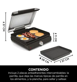 Parrilla y plancha Eléctrica interior Ninja Sizzle