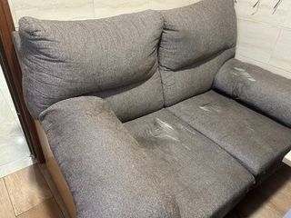 Sofá 3+2 plazas tela gris