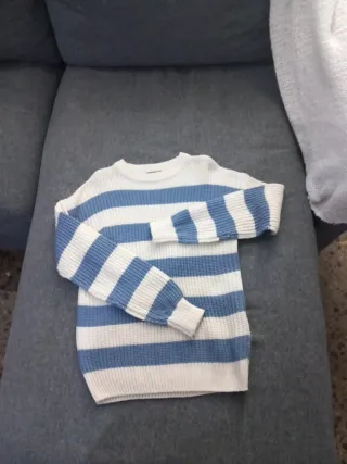 Jersey rayado azul y blanco talla 11-12 años