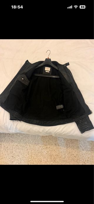 Chaqueta de piel Pepe Jeans negra