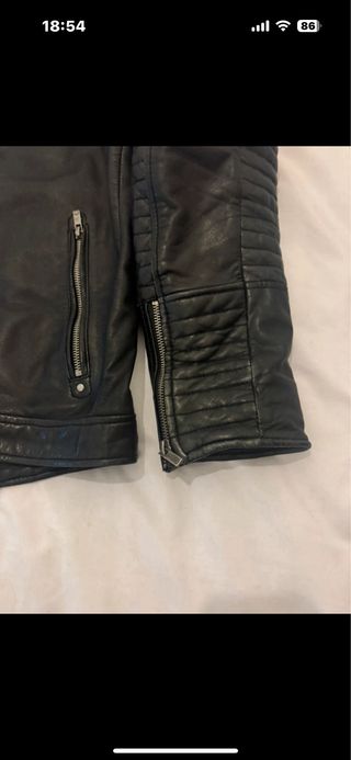 Chaqueta de piel Pepe Jeans negra