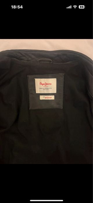 Chaqueta de piel Pepe Jeans negra