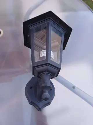 Juego 2 Lámparas Exterior Metálicas Negras.