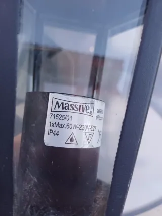 Juego 2 Lámparas Exterior Metálicas Negras.